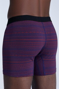Albero Natur Herren Boxershorts tibetrot/navy geometrisch