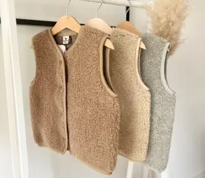 Alwero UNISEX Woll Weste TYB tan