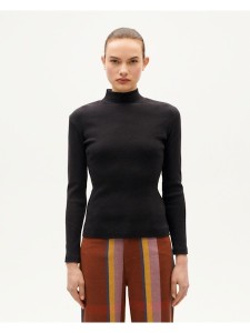 Thinking Mu Damen Longsleeve rib aine L/S top black