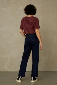 Kings of Indigo Damen Jeans Liora Cropped Selvage clean easy fade indigo rinse