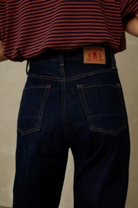 Kings of Indigo Damen Jeans Liora Cropped Selvage clean easy fade indigo rinse