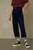 Kings of Indigo Damen Jeans Liora Cropped Selvage clean easy fade indigo rinse