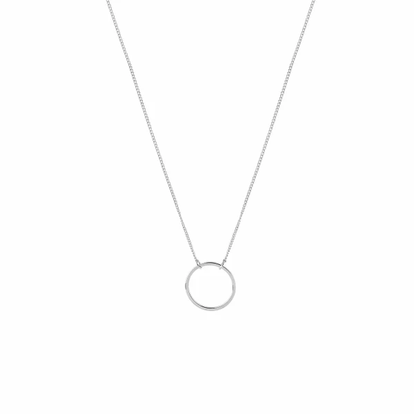Juulry Damen Kette NJ-006S Kreis Silber