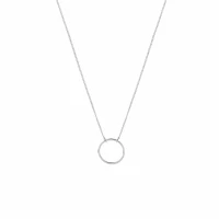 Juulry Damen Kette NJ-006S Kreis Silber