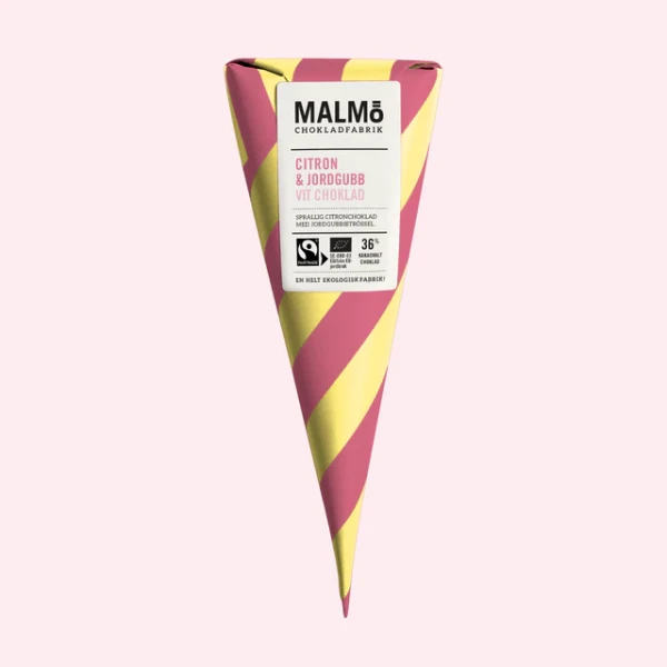 Malmö Schokolade Cones 90g Lemon & Strawberry
