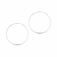 Juulry Damen Ohrringe ER-005 Creolen 50 mm Silber