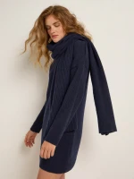 Lanius Damen Schal Grobstrickschal midnight melange