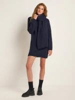 Lanius Damen Schal Grobstrickschal midnight melange