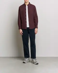 Colorful Standard Herren Hemd Organic Button Down Shirt Oxblood Red