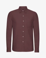 Colorful Standard Herren Hemd Organic Flannel Shirt Oxblood Red