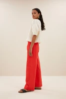 by bar Damen Hose Mees Twill poppy red