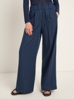 Lanius Damen Hose Nadelstreifenhose midnight/ off white