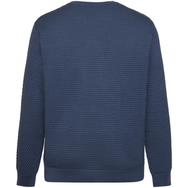 KnowledgeCotton Herren Pullover 1080067 VAGN regular bubble knit crew neck vintage indigo