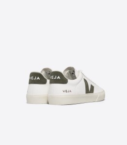 Veja Damen Schuhe Campo Leather Extra White - Kaki