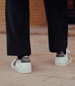 Veja Damen Schuhe Campo Leather Extra White - Kaki