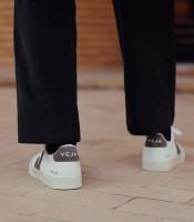 Veja Damen Schuhe Campo Leather Extra White - Kaki