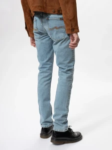 Nudie Jeans Herren Hose Lean Dean Blue Noise