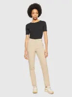 KnowledgeCotton Damen T-Shirt Rib T-Shirt 2010014 black jet