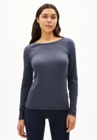 Armedangels Damen Longsleeve Jaaleaa moonlight gray