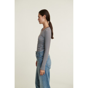 Basic Apparel Damen Longsleeve Ludmilla Sky Captain