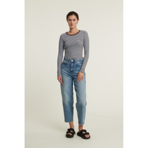 Basic Apparel Damen Longsleeve Ludmilla Sky Captain