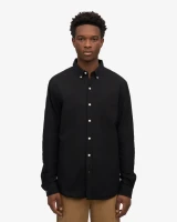 Colorful Standard Herren Hemd Organic Button Down Shirt Deep Black