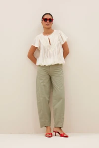 by bar Damen Hose begum poplin GD seagrass