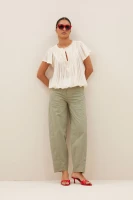 by bar Damen Hose begum poplin GD seagrass