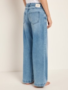 Lanius Damen Jeans High Waist Marlenejeans GOTS light blue denim