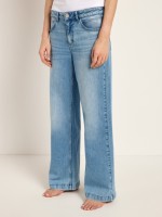 Lanius Damen Jeans High Waist Marlenejeans GOTS light blue denim