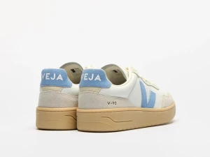 Veja Damen Schuhe V-90 O.T. Leather Extra-White Aqua Natural