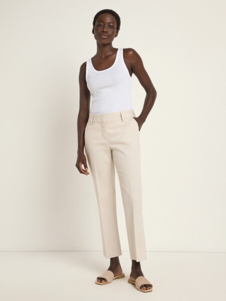 Lanius Damen Hose mit schmalem Bein OCS Chalk