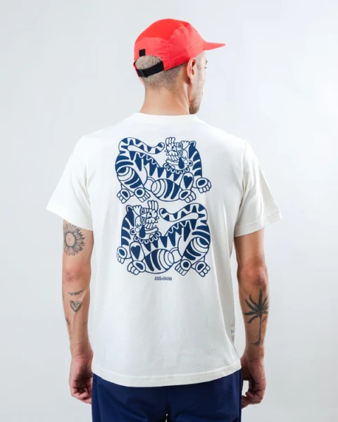 Brava Herren T-Shirt Asis Tigris regular ecru
