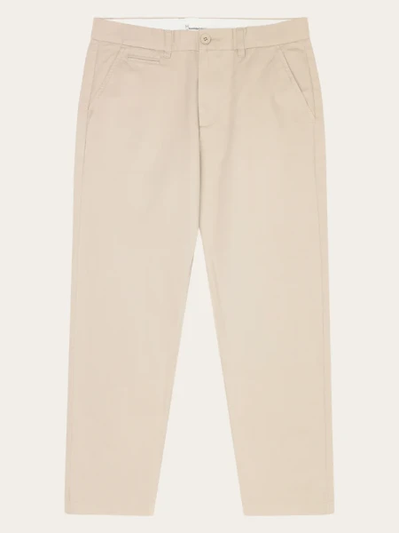 KnowledgeCotton Herren Hose FLINT organic cotton twill chino 1070091 light feather gray