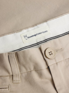 KnowledgeCotton Herren Hose FLINT organic cotton twill chino 1070091 light feather gray