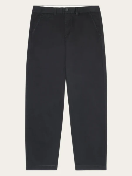 KnowledgeCotton Herren Hose FLINT organic cotton twill chino 1070091 black jet