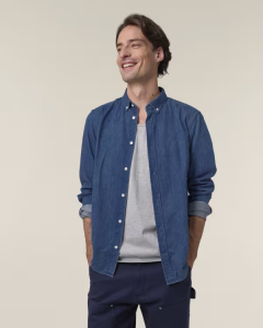 Stanley&Stella Herren Hemd Stanley Denim Mid Wash