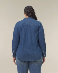Stanley&Stella Damen Hemdbluse Stella Denim mid wash
