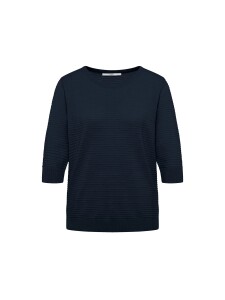 Lanius Damen Pullover Halbarmpullover GOTS midnight