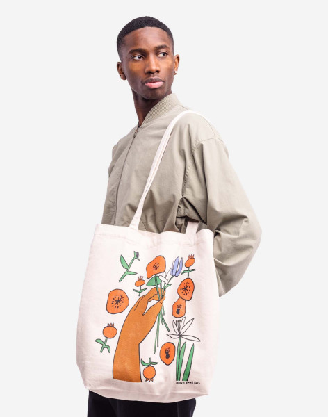 Olow Tote Bag TOTO Poppies off white