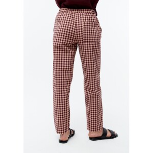 GIVN Damen Hose GB-Helena Light Apricot / Burgundy structured (Linen)