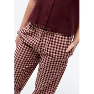 GIVN Damen Hose GB-Helena Light Apricot / Burgundy structured (Linen)