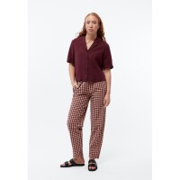 GIVN Damen Hose GB-Helena Light Apricot / Burgundy structured (Linen)