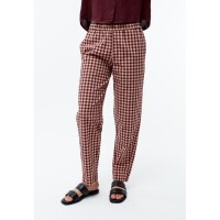 GIVN Damen Hose GB-Helena Light Apricot / Burgundy structured (Linen)