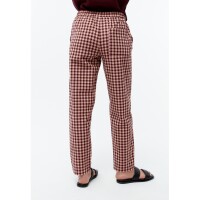 GIVN Damen Hose GB-Helena Light Apricot / Burgundy structured (Linen)