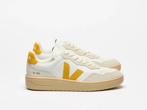Veja Damen Schuhe V-90 O.T. Leather Extra-White Toscane Natural