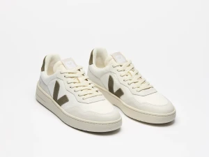 Veja Herren Schuhe V-90 B-MESH WHITE KAKI