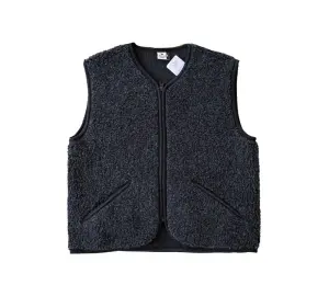 Alwero UNISEX Woll Weste POS deep black ultra light