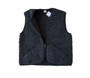 Alwero UNISEX Woll Weste POS deep black ultra light