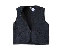 Alwero UNISEX Woll Weste POS deep black ultra light